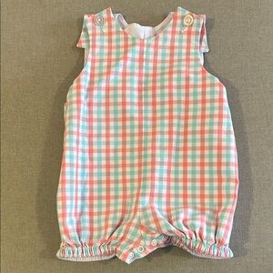 Kelly's Kids Pastel Plaid Romper